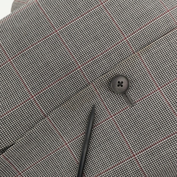 Vintage Christian Dior Monsieur Mens Plaid Two Button Suit Blazer & Pants Flaws - Picture 11 of 16